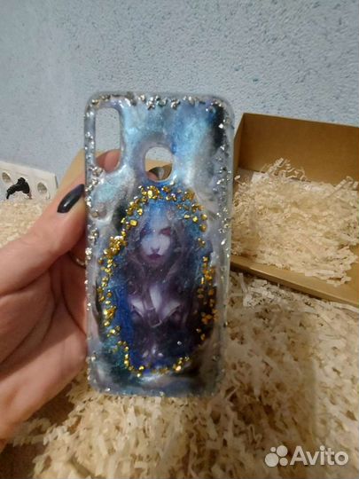 Чехол на samsung а 40,из эпоксидной смолы,wow of w