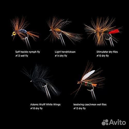 Сухая мушка Goture. Набор 100шт(10 видов)