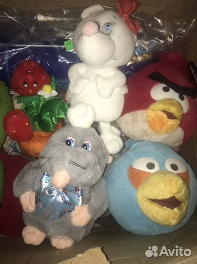 Angry birds, авокадо, рататуй,мягкие игрушки новые