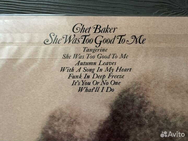 Винил LP Chet Baker - She Was Too Good To Me