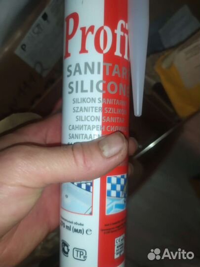 Герметик санитарный для кухни, для зеркал, стекол