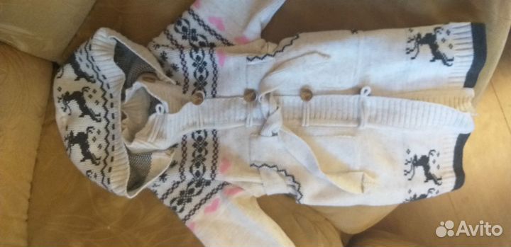 Пальто вязаное для девочки