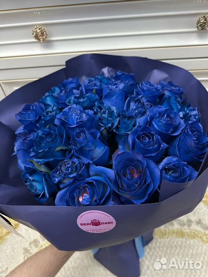 Букет синих роз 31