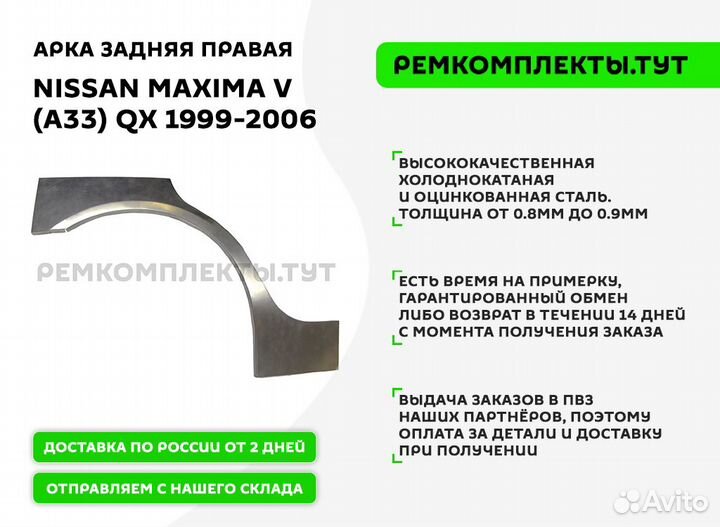 Арка задняя правая Nissan Maxima A33