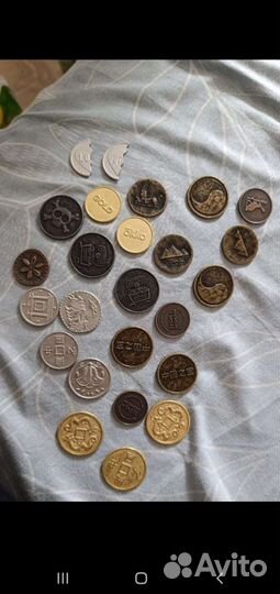 Монетки магнит закрытые 100 шт