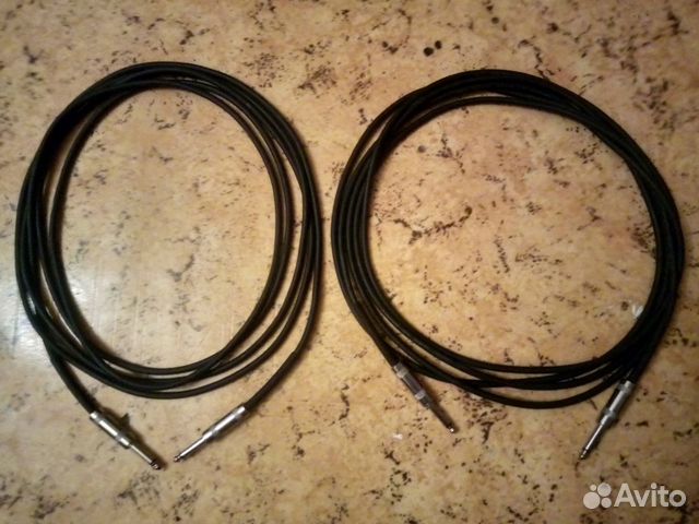 Кабель, Jack 6.3 - Jack 6.3, 2 шт. по 4 метра