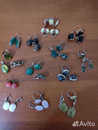 Комплекты ювел. Бижутерии с натур. Минералами