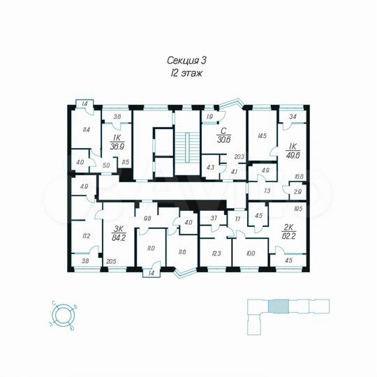 1-к. квартира, 30,6 м², 12/24 эт.