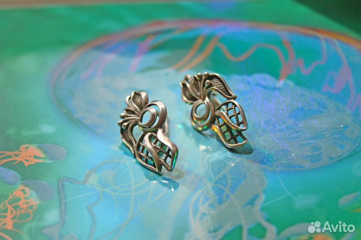 Серьги Серебро СССР