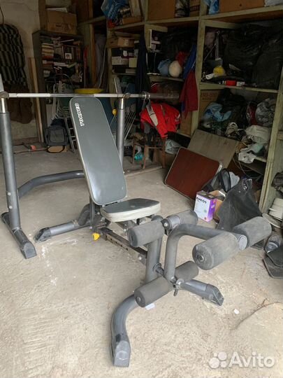 Скамья для жима + стойки для штанги Torneo