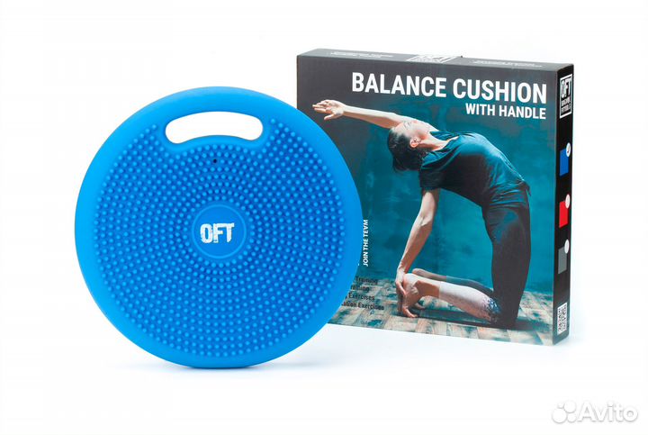 Массажно-балансировочная подушка с ручкой
