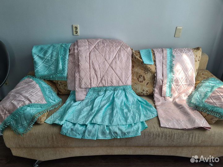 Набор покрывало, штора, балдахин, наволочки