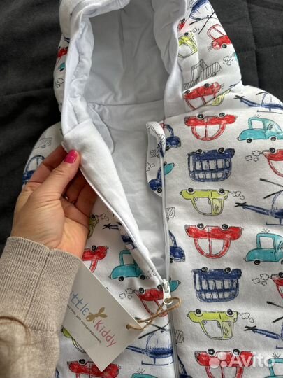 Кокон конверт для новорожденных демисезонный