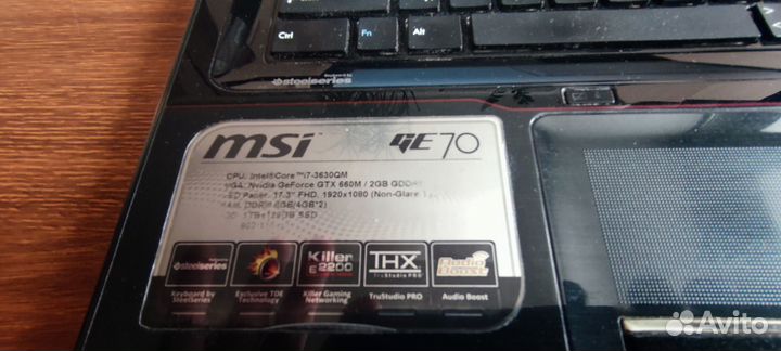 Ноутбук MSI GE70 MS-1756