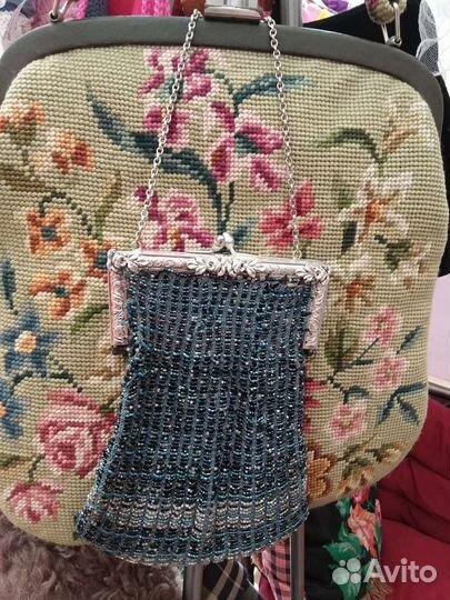 Сумочка театральная времен 40-50 года стеклярус,ше