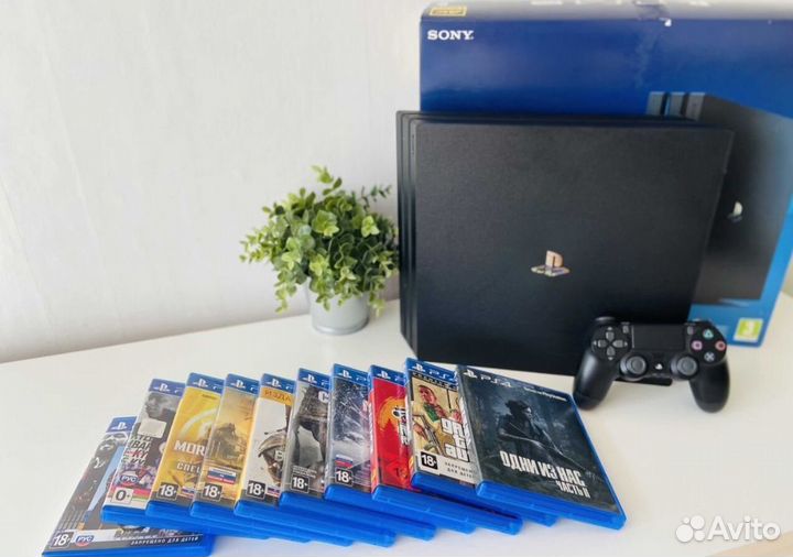 Sony playstation 4 pro 1tb + 40 топ игр гарантия