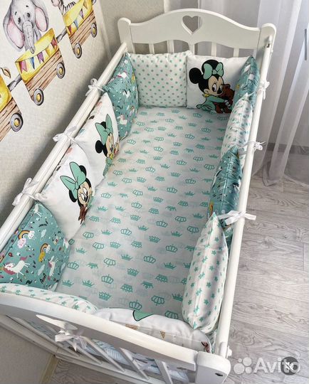 Бортики в детскую кроватку новые