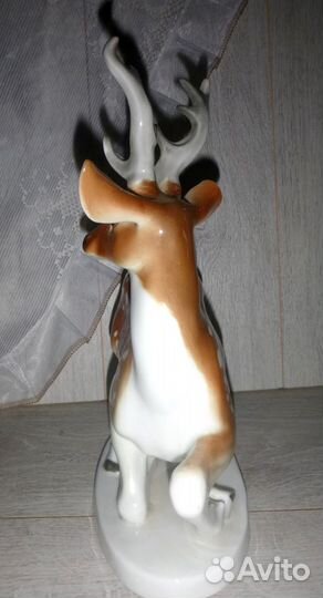 Статуэтка фарфор СССР Олень, лфз