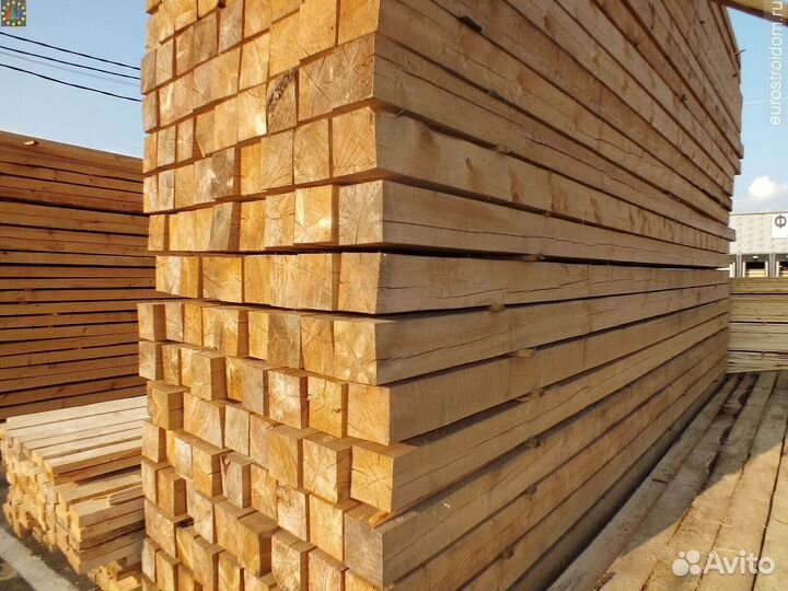 Доска обрезная, брус 100х100х6000