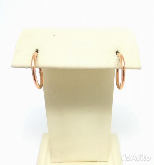 Золотые золотые серьги конго из красного золота 58