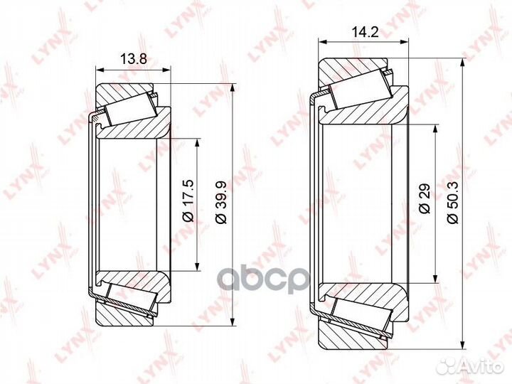 Подшипник ступицы колеса к-т 2шт. зад Daewo