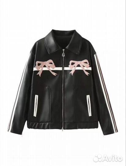 Женска кожаная куртка y2k