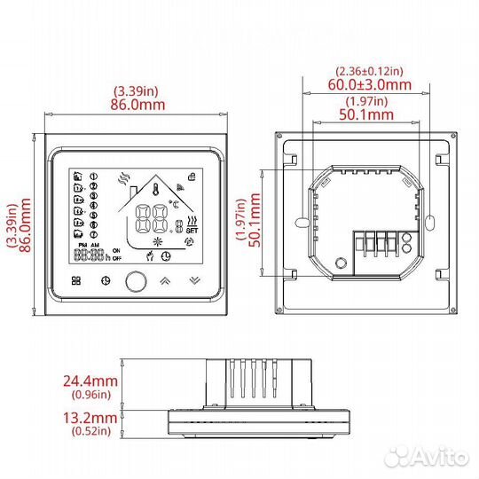 Терморегулятор для водяного теплого пола WiFi