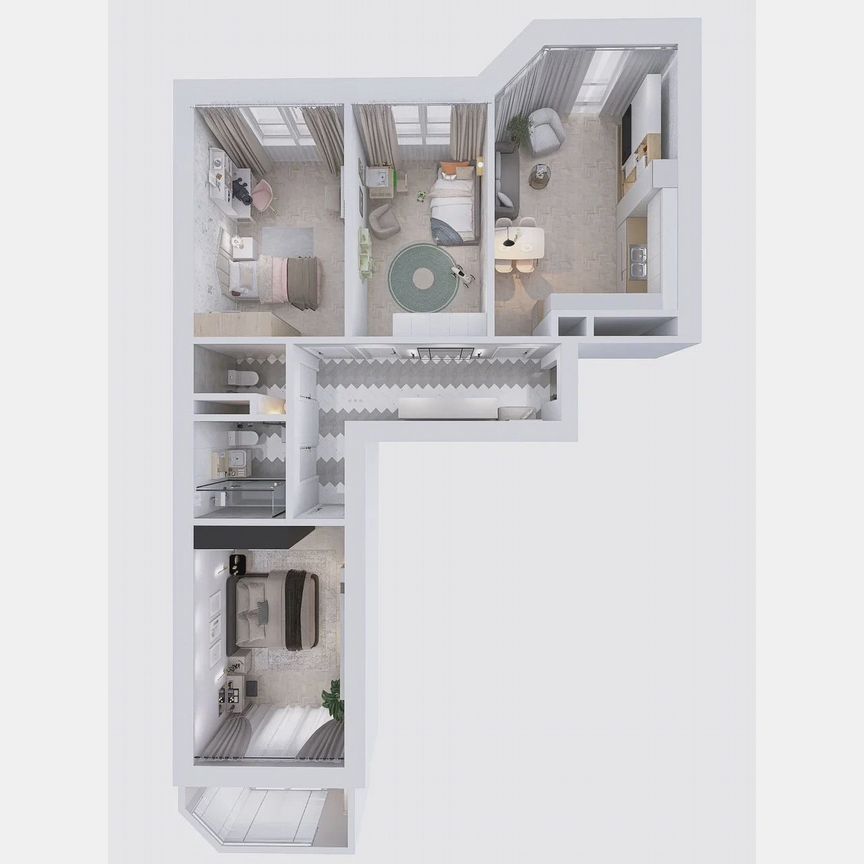 3-к. квартира, 91,9 м², 2/5 эт.