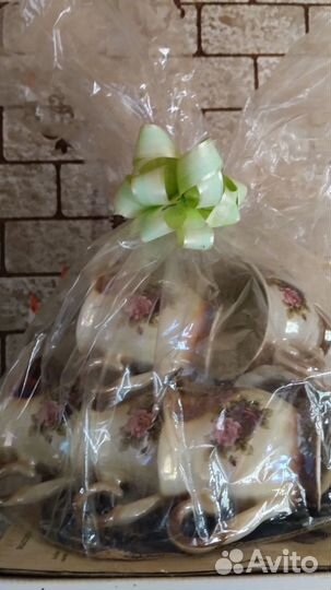 Набор 6 кружек и чайник