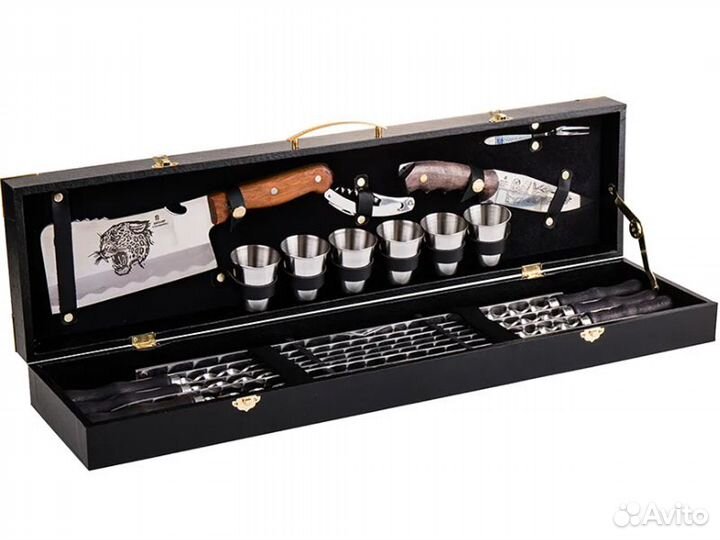 Шампура Шашлычный набор Подарок в кейсе чемодане