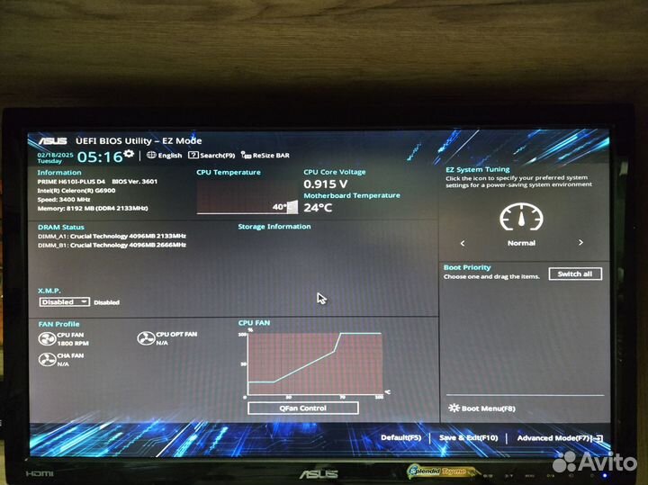 1700 mini-ITX Asus Prime H610I-Plus D4 проверка