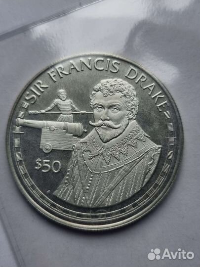 50 долларов Новая Зеландия серебро