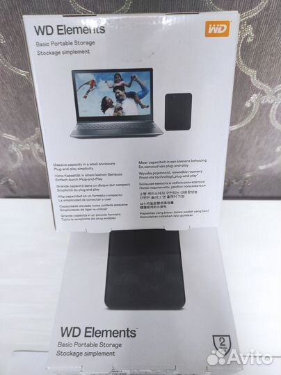 Новый Внешний жесткий диск WD Elements 1tb