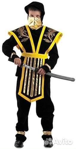 Костюмы карнавальные новые Ниндзя рост 100-160 см