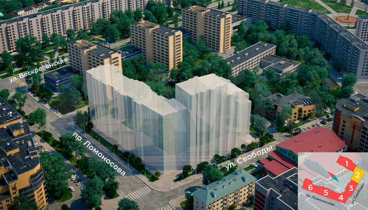 1-к. квартира, 50,8 м², 13/15 эт.