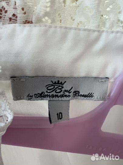 Блузка белая, школьная, парадная, на девочку