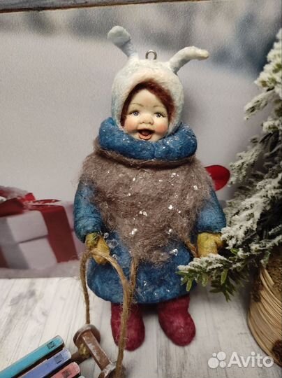 Ватная Ёлочная игрушка