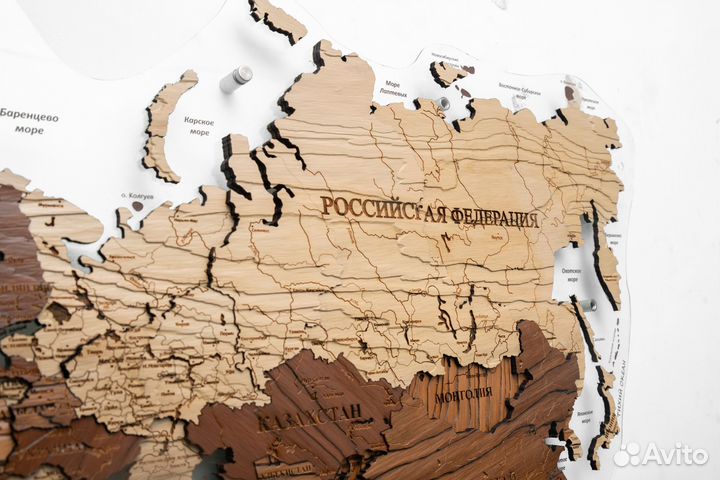 Деревянные карты мира