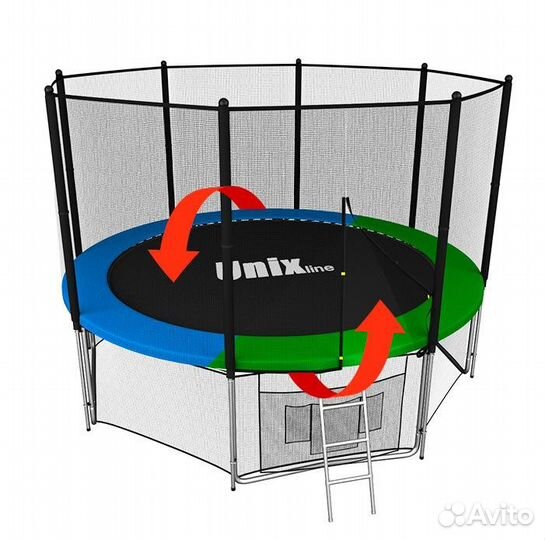 Батут с сеткой unix line 6 ft Classic outside