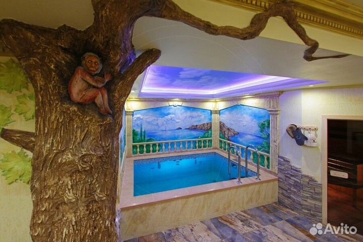 Баня сауна с бассейном