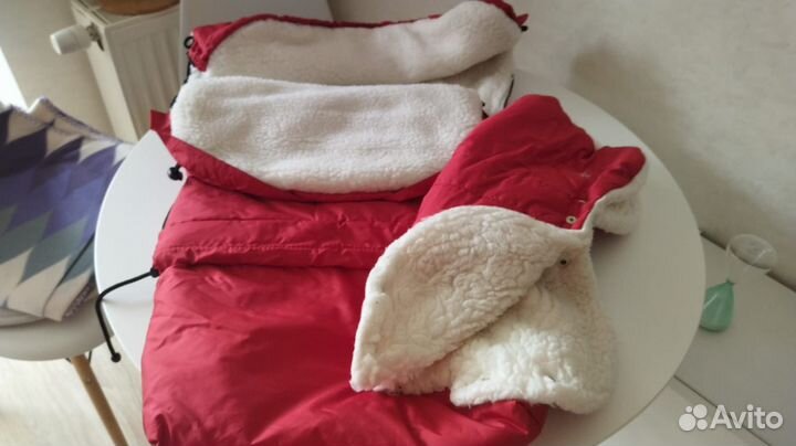 Меховой конверт в коляску овчина