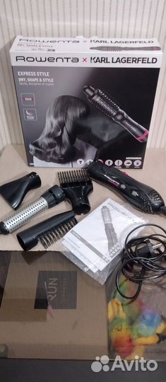 Фен-щетка rowenta Karl Lagerfeld CF635LF0 Черный