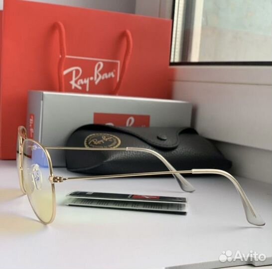 Солнцезащитные очки авиаторы желтые