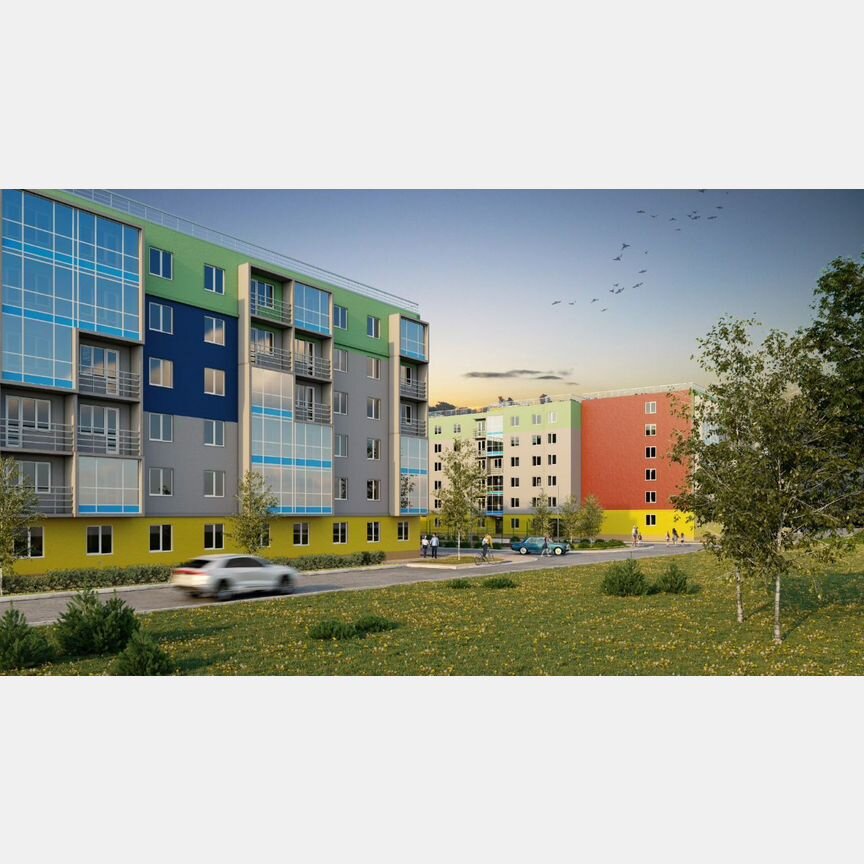 1-к. квартира, 46 м², 1/6 эт.