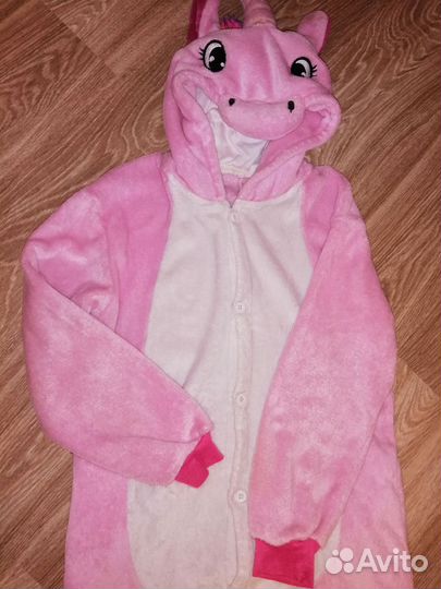 Кигуруми единорог- тёплая пижама, р. 140-150