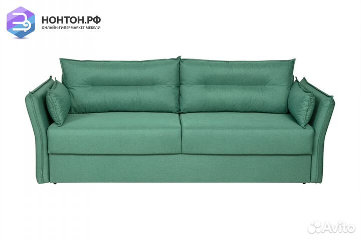 Диван еврокнижка Бруклин 3-х местный зеленый