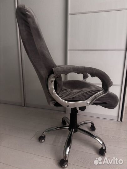 Чехол на компьютерное кресло серый