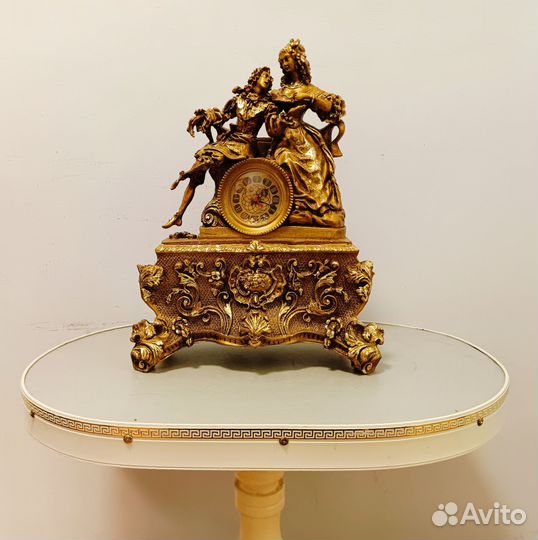 Каминные часы полистоун 50 см