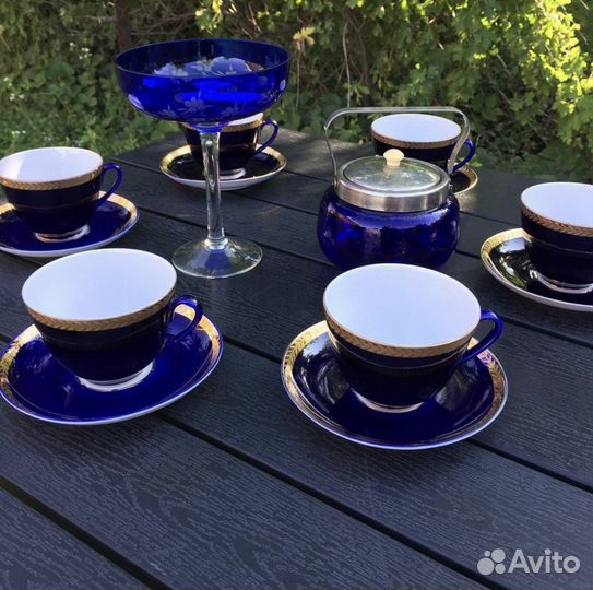 Чайные пары «Золотые колосья» лфз Кобальт