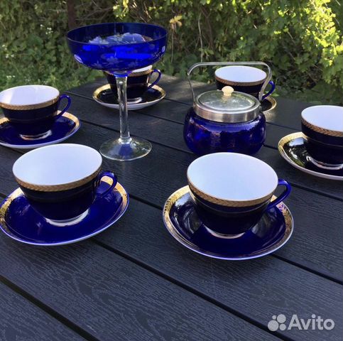 Чайные пары «Золотые колосья» лфз Кобальт